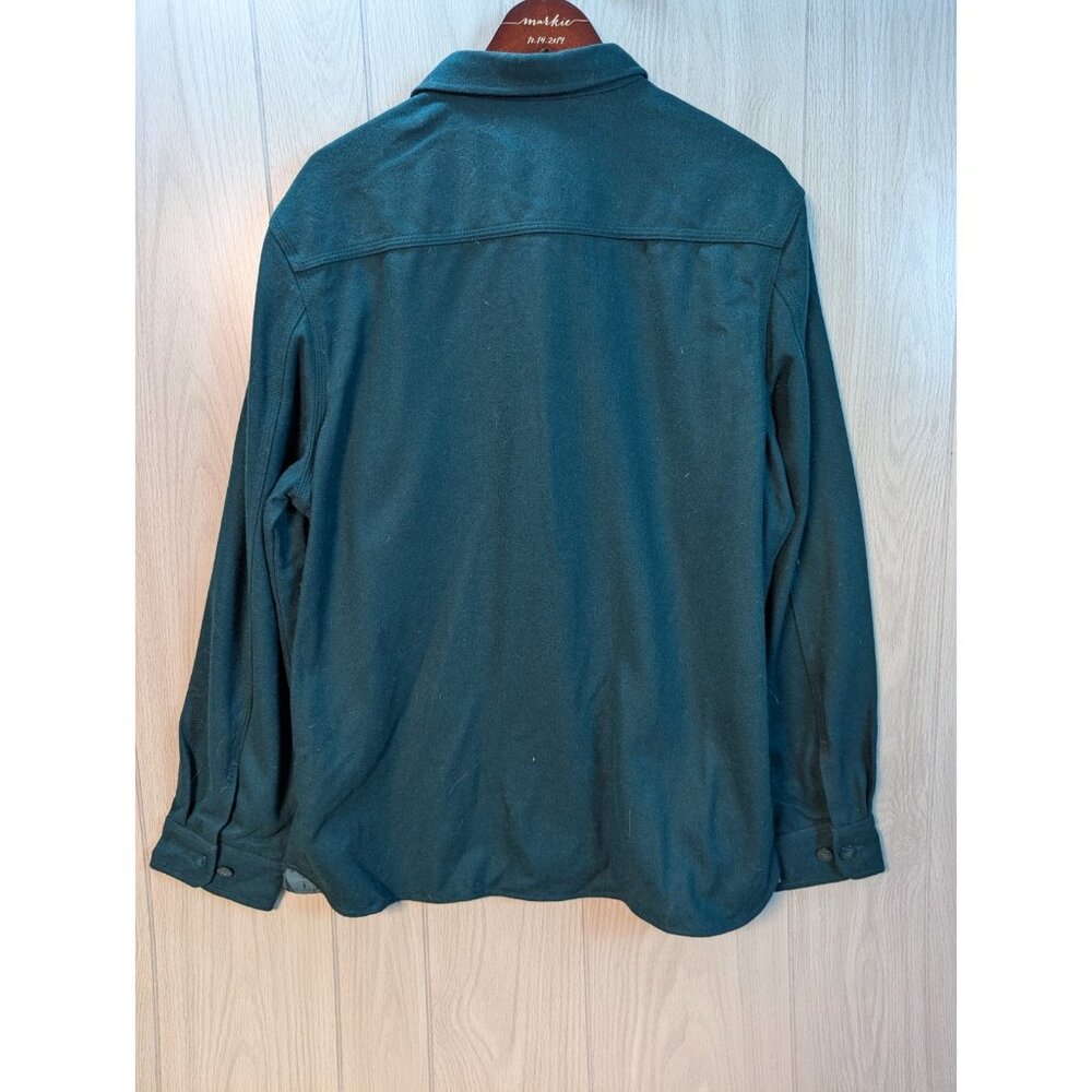 Men's Farah Vintage Cusual Fit Green Wool Blend Anchor Buttons Flannel Shirt XXL - Picture 3 of 7